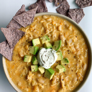 Gluten free white chicken chili.