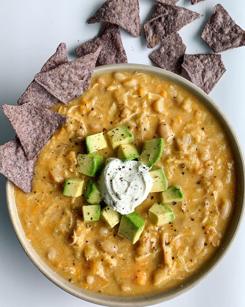 Gluten free white chicken chili.