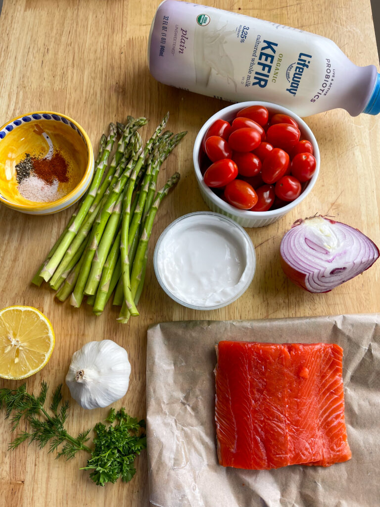 Ingredients for mediterranean salmon