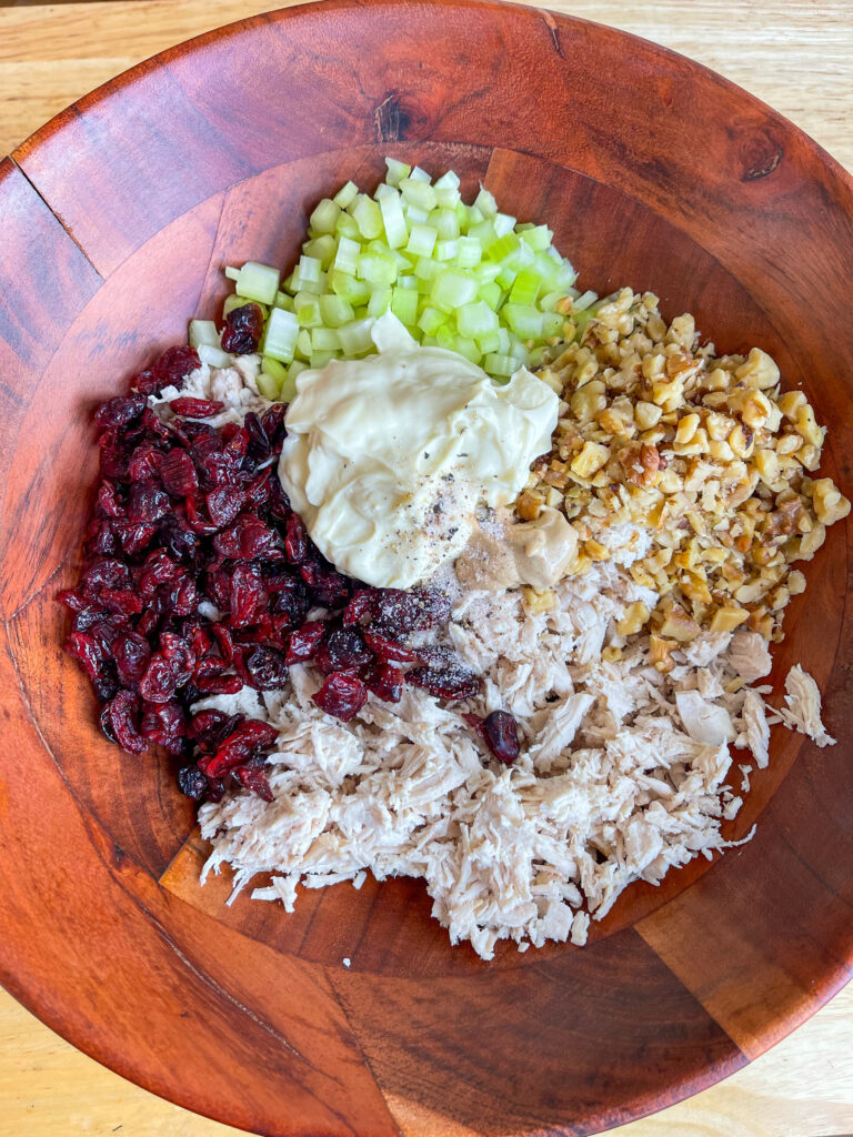 Cranberry walnut chicken salad