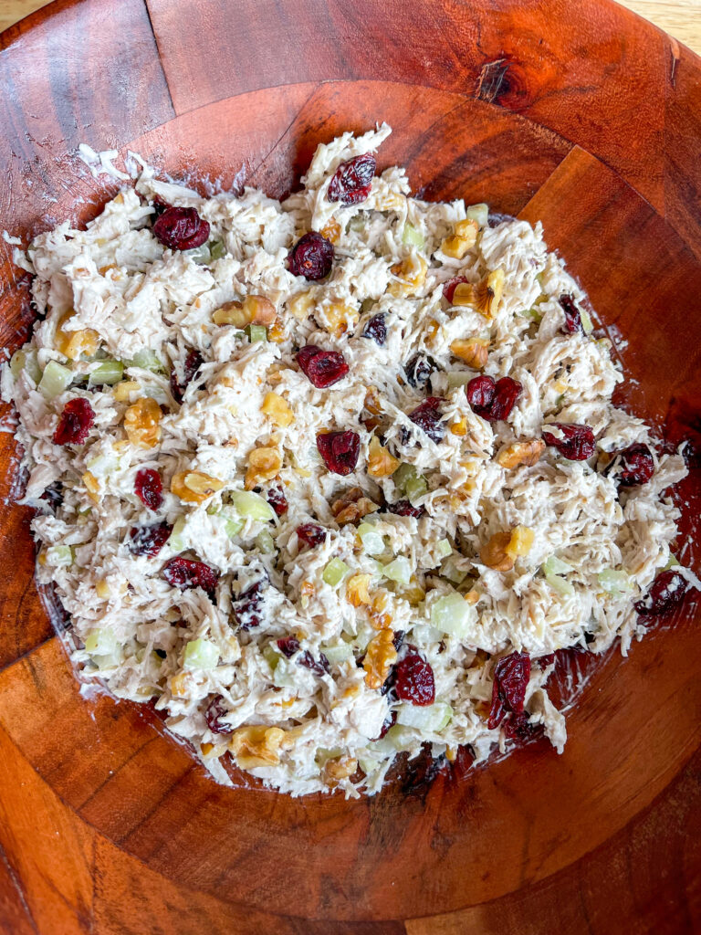 Cranberry walnut chicken salad