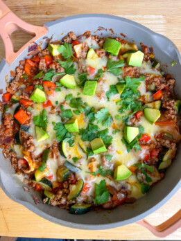 Skillet beef enchiladas