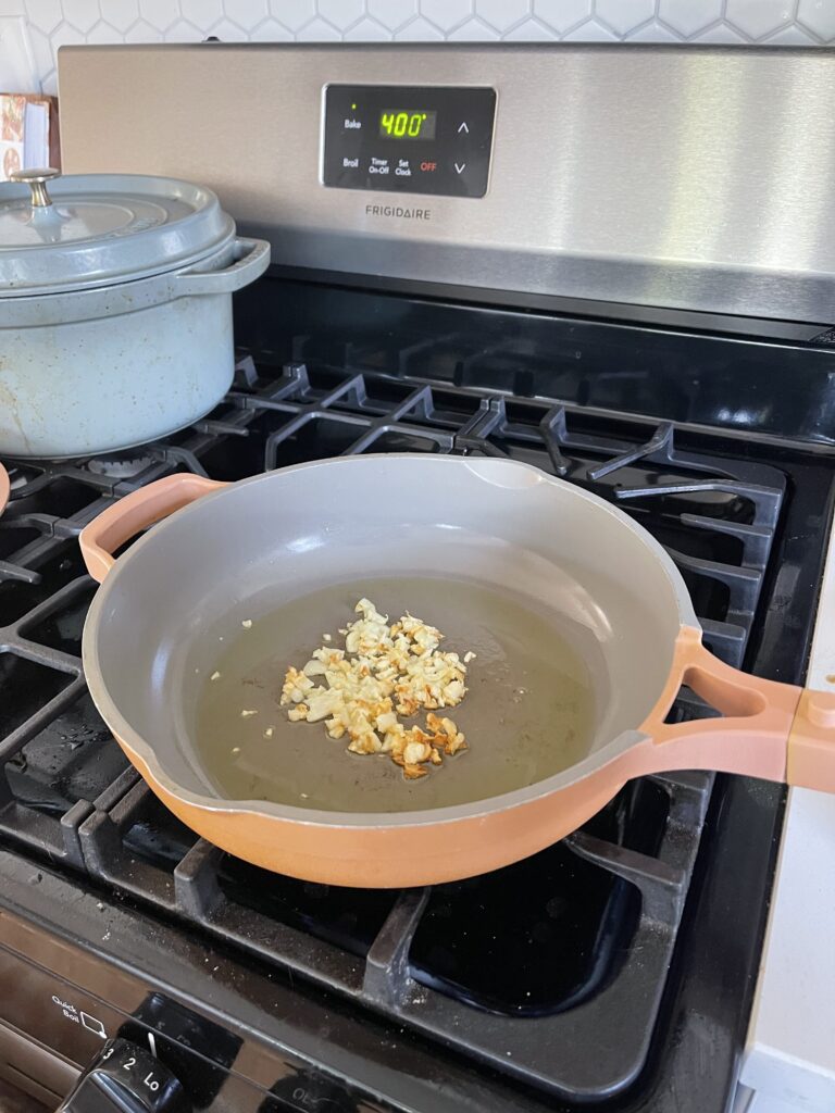 cooking garlic