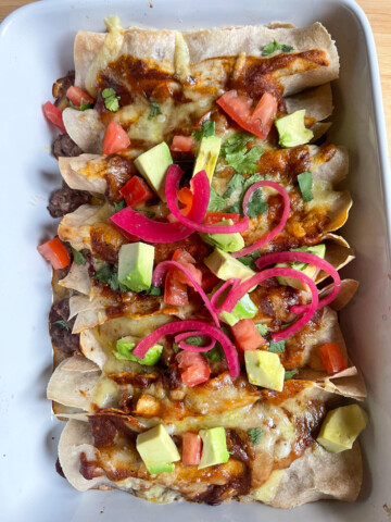 Healthy beef enchiladas