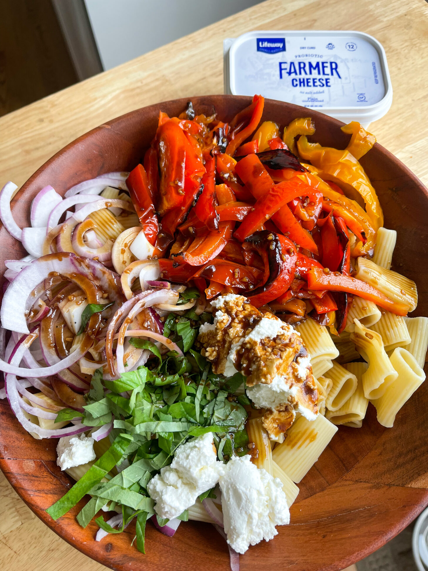 Roasted Red Pepper Pasta Salad - Happy Balanced Life