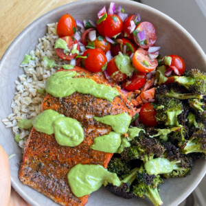 Salmon grain bowl