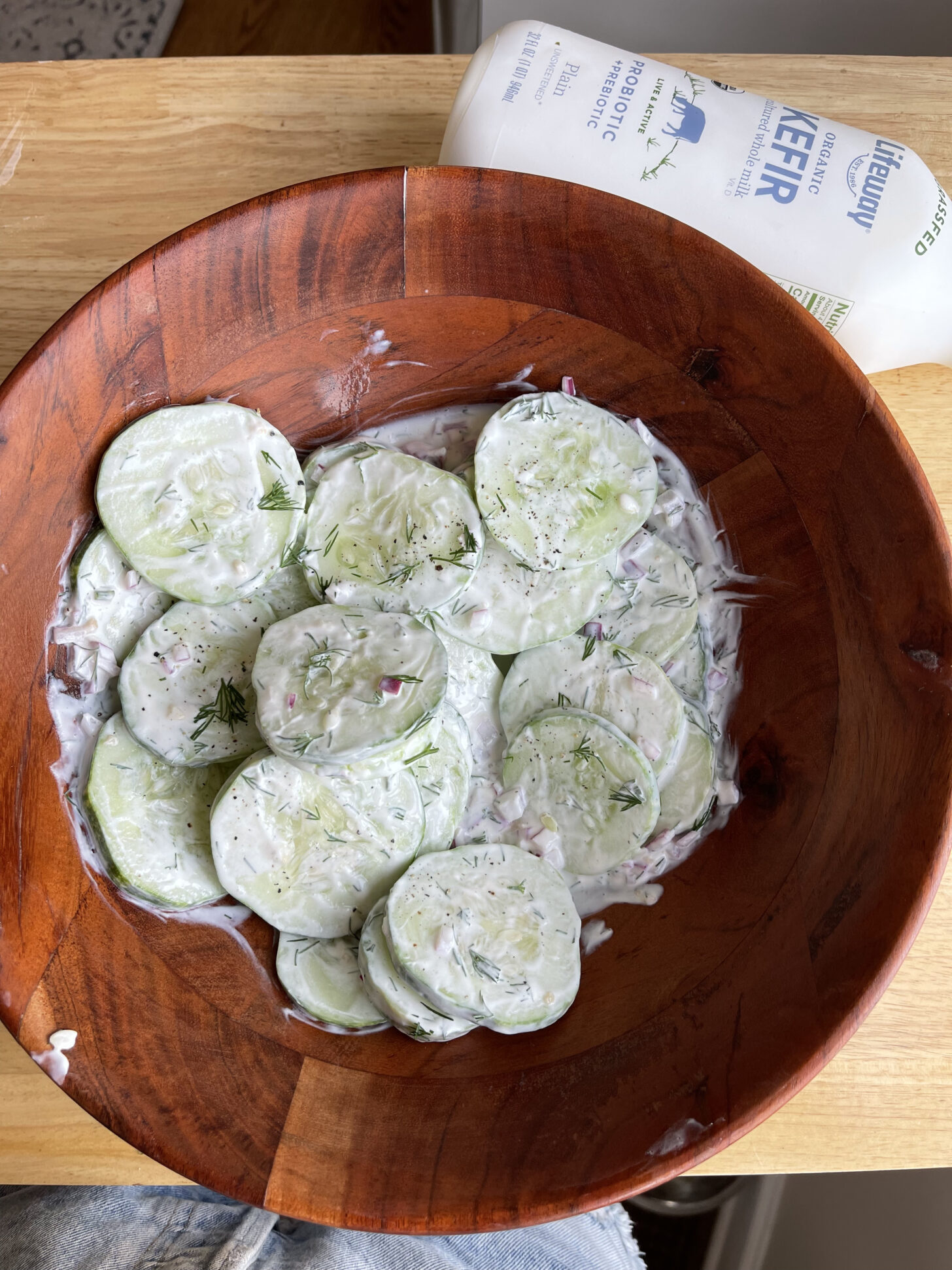 Creamy Lemon Dill Cucumber Salad