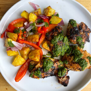 Grilled chimichurri chicken