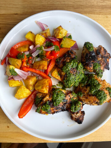 Grilled chimichurri chicken