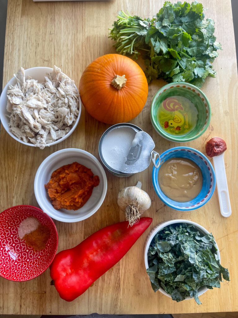 ingredients for pumpkin chicken curry