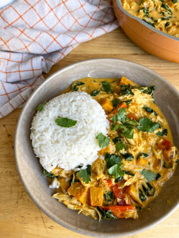 pumpkin chicken curry