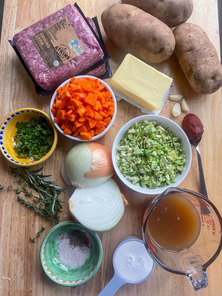 ingredients for shepherds pie