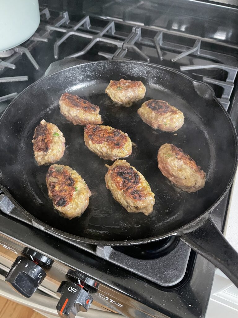 searing lamb kofta