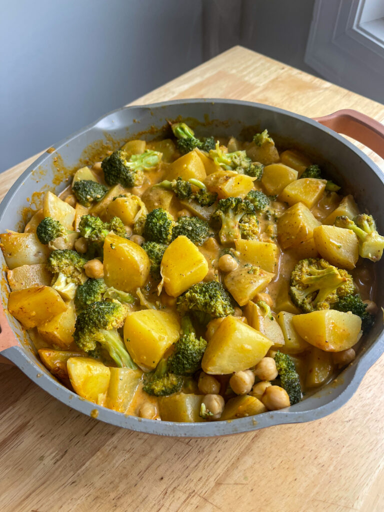 Potato and chickpea curry