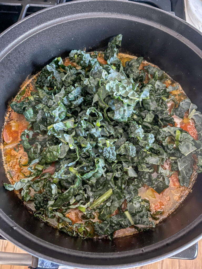 Kale in soup