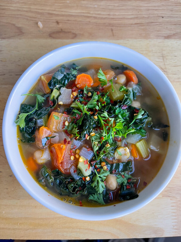 Chickpea vegetable soup