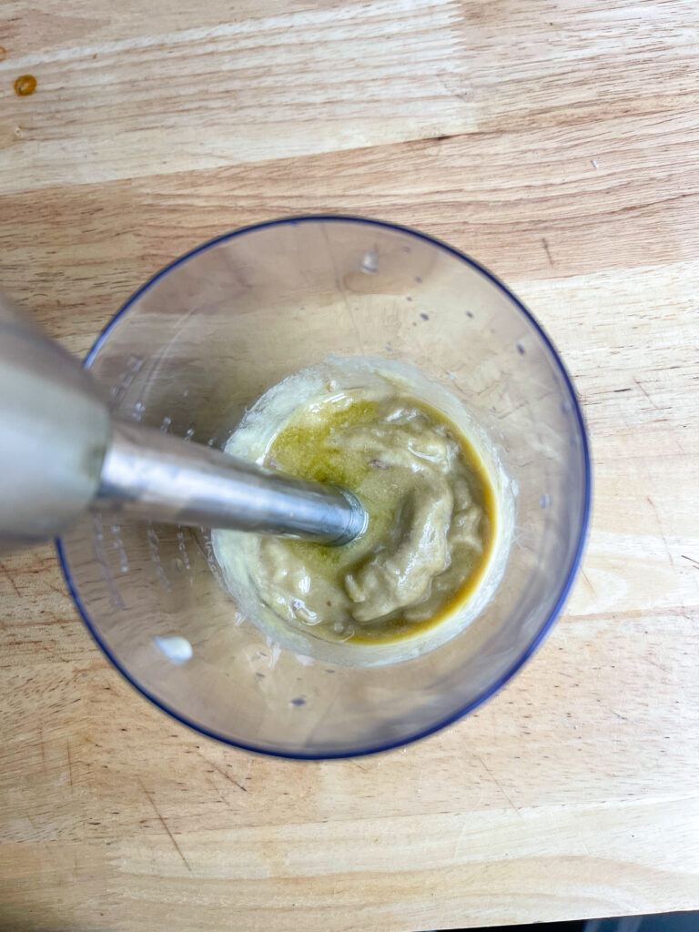 Immersion blender dressing