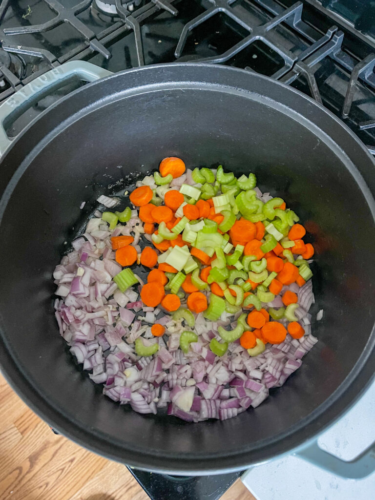 Veggies in pot