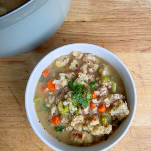 Ground turkey soup