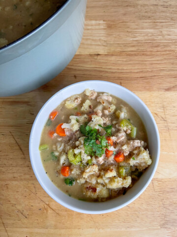 Ground turkey soup