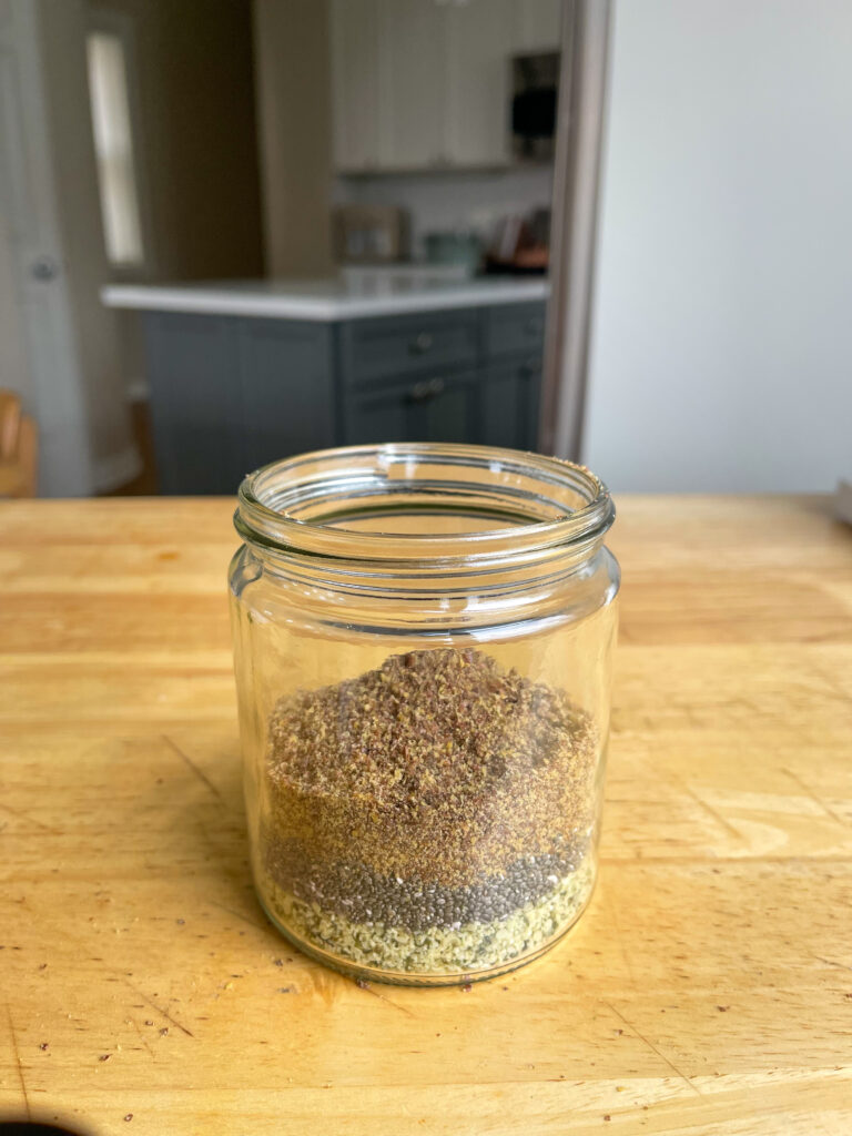 Seeds in jar