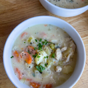 Instant pot chicken pot pie soup