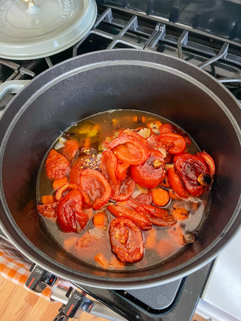 Tomato carrot soup stovetop