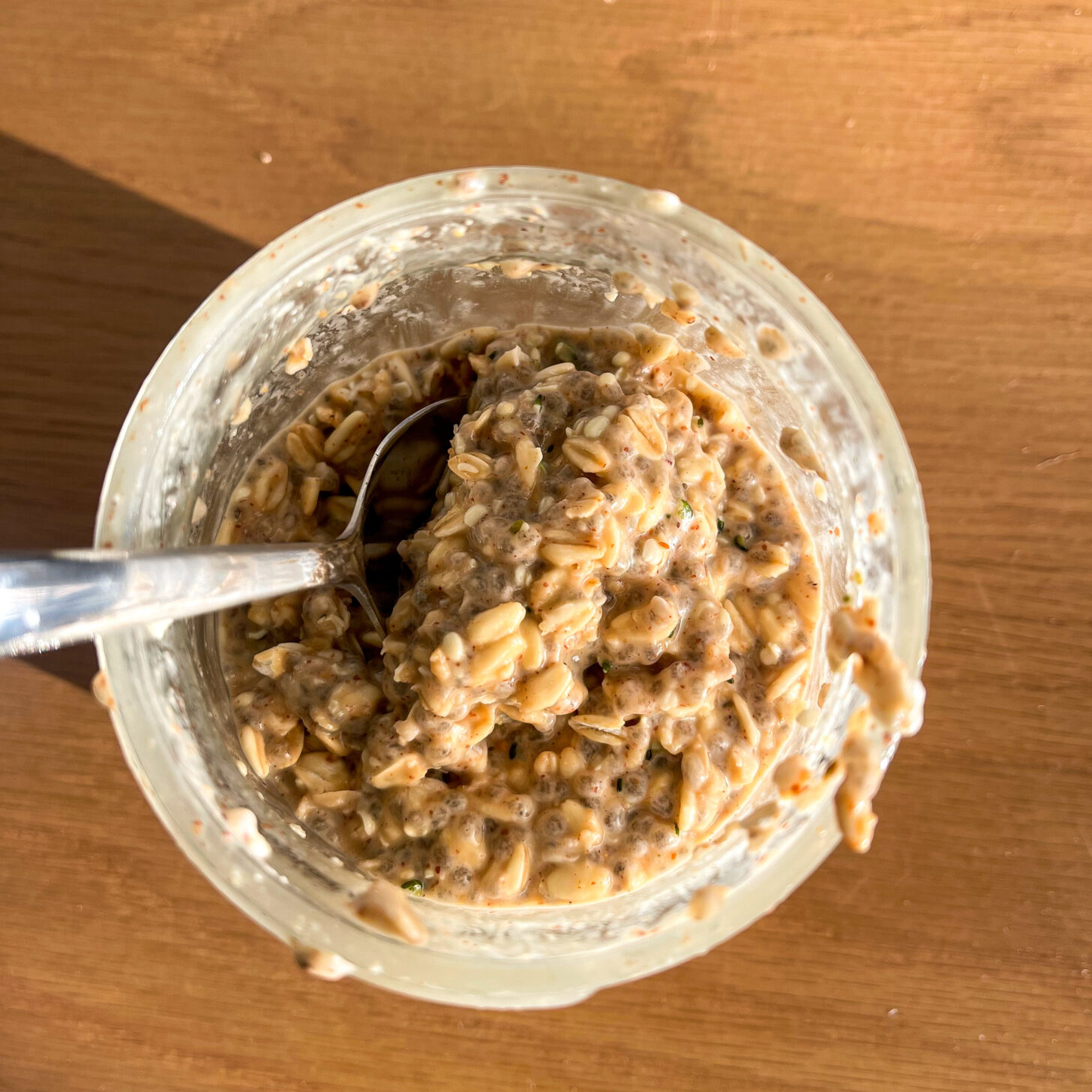 Almond butter overnight oats