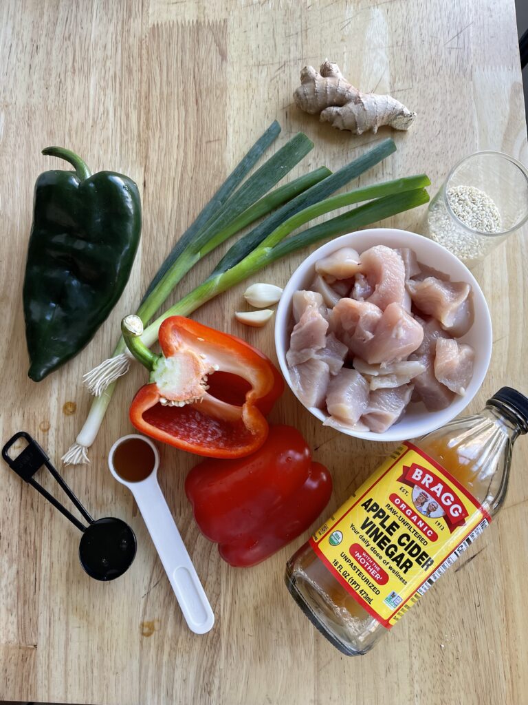 Ingredients for stir fry