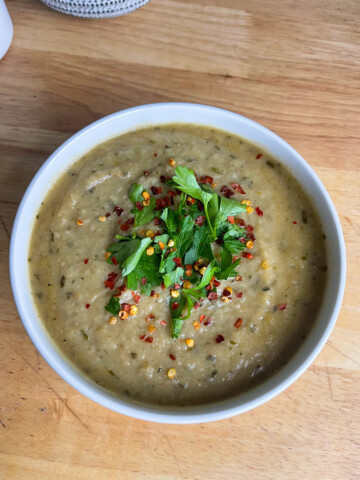 Potato parsnip leek soup