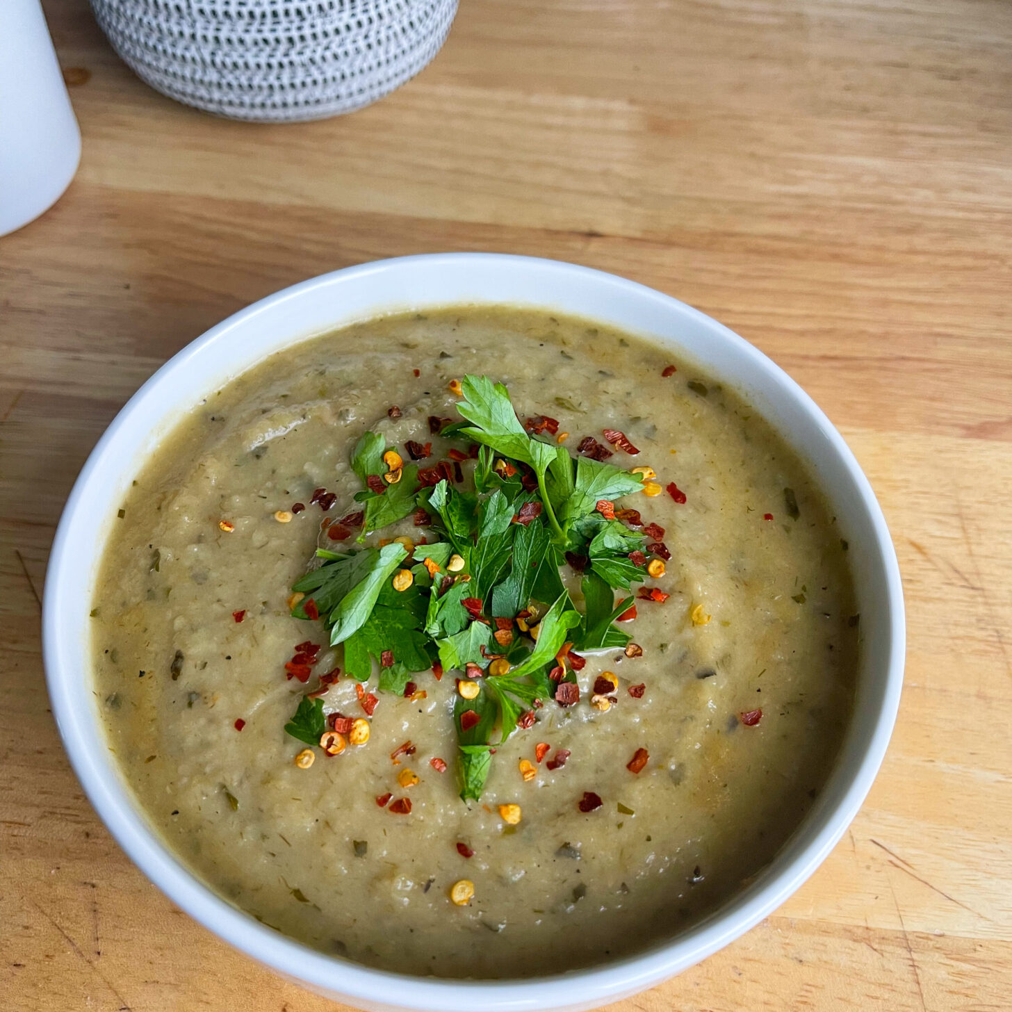 Potato parsnip leek soup