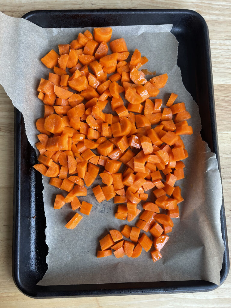 Carrots on sheet pan