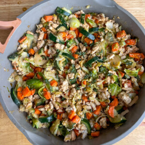 Ground turkey veggie skillet