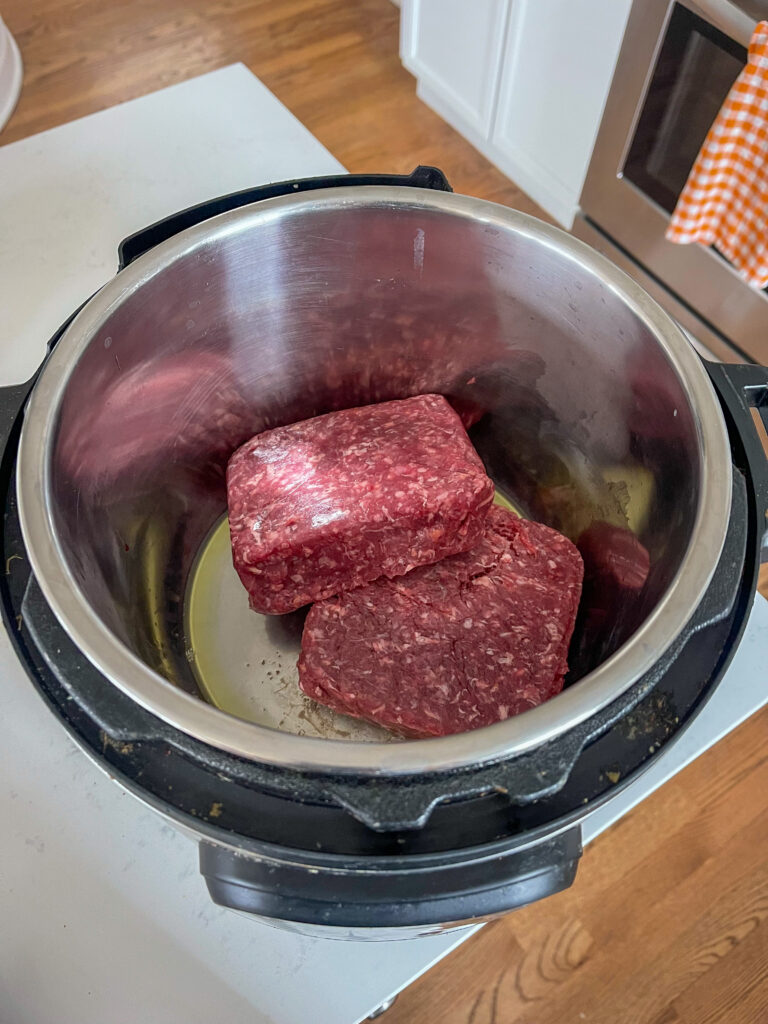 Ground bison in instant pot