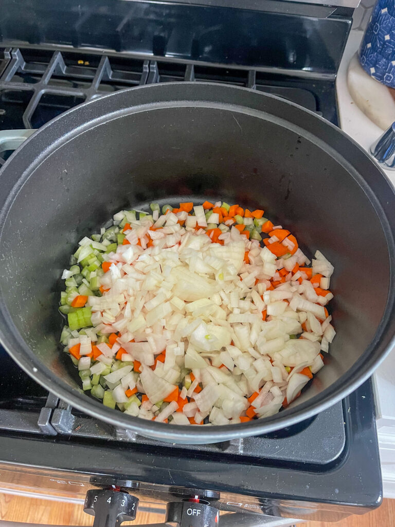 Veggies in pot