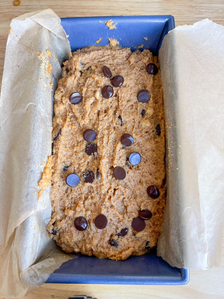 Gluten free chocolate chip banana bread