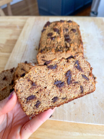 Gluten free chocolate chip banana bread