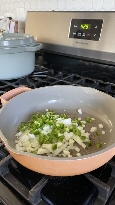 Veggies in skillet