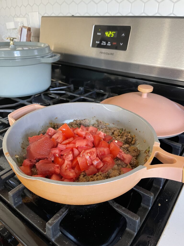 Tomato in skillet