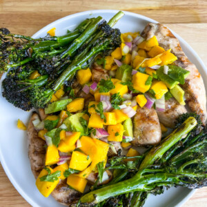 Grilled mango chicken