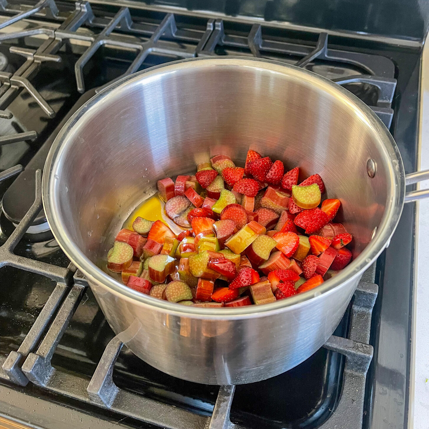 Ingredients in sauce pan