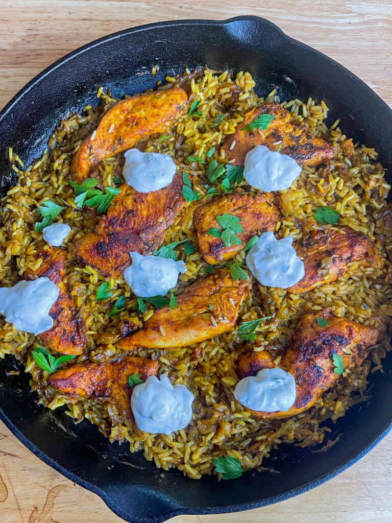 Mediterranean chicken and rice