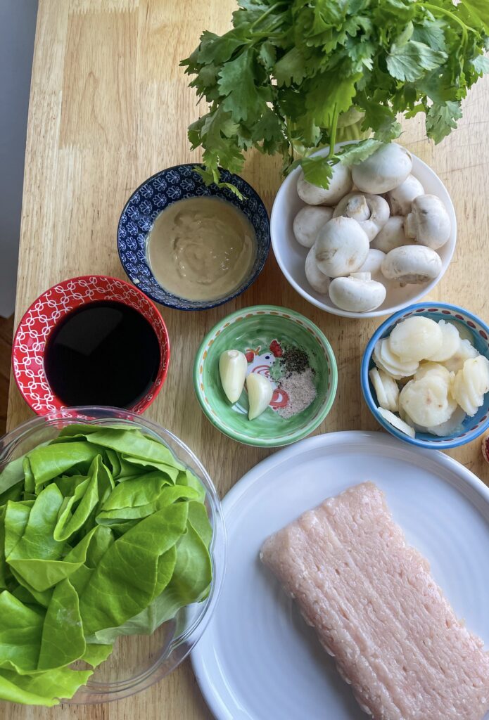 ingredient shot for paleo lettuce wraps