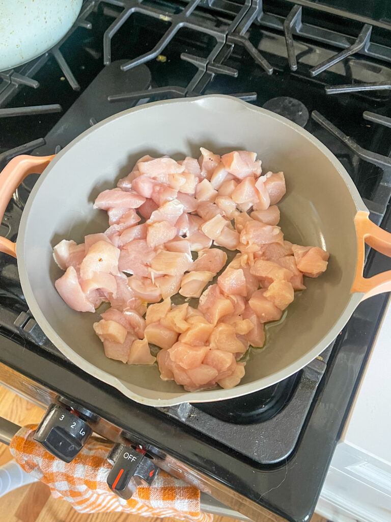 cooking chicken