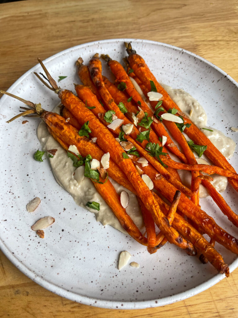 roasted carrots with tahini sauce