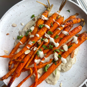 roasted carrots with tahini sauce