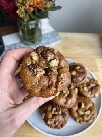 flourless banana muffins