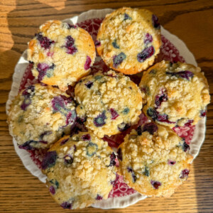 sourdough blueberry muffins