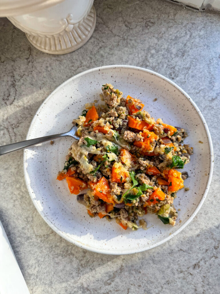 butternut squash and sausage casserole